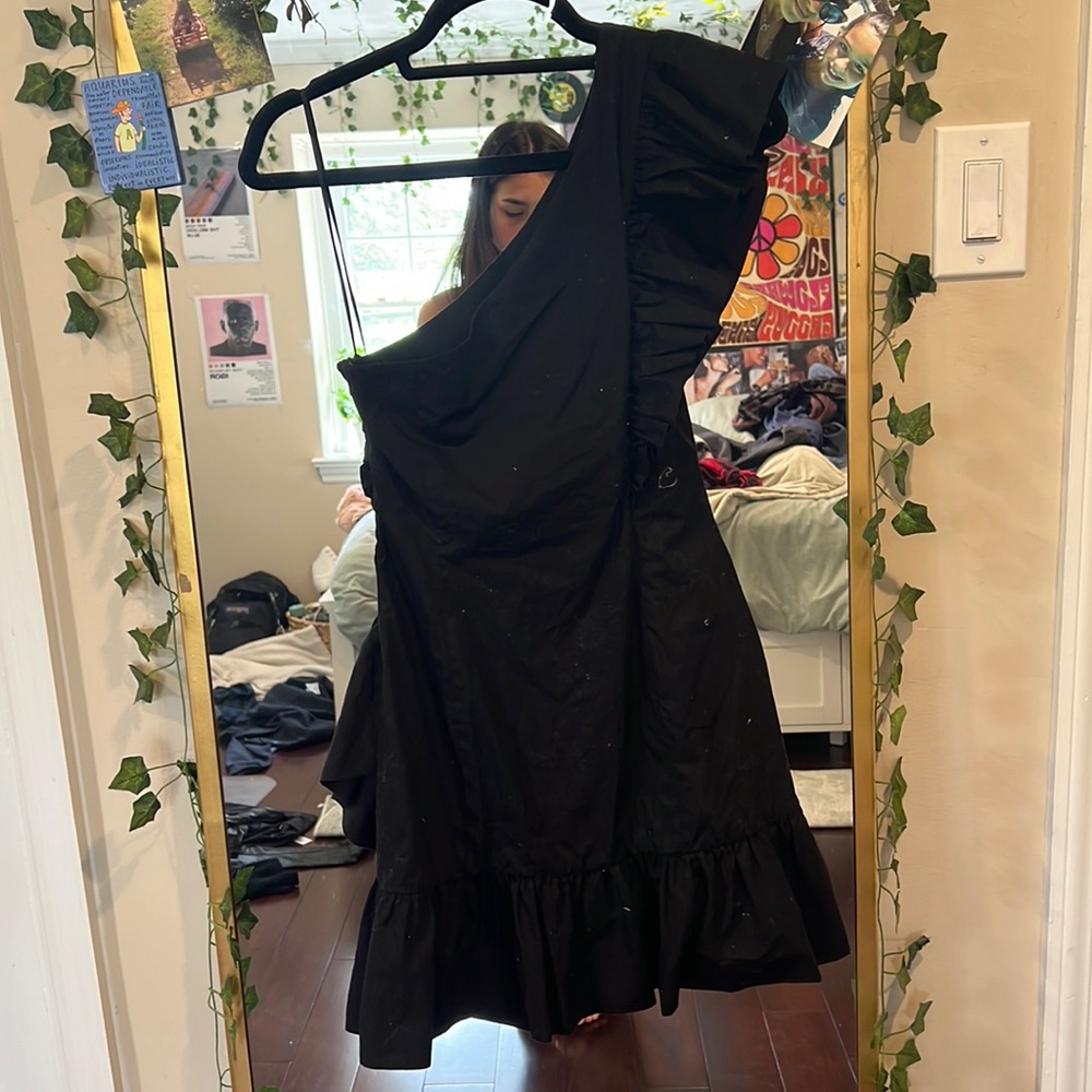 Maeve by Anthropologie: One shoulder ruffle dress